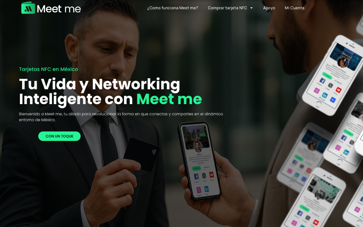 Vista principal: home de Meet Me